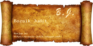 Bozsik Judit névjegykártya